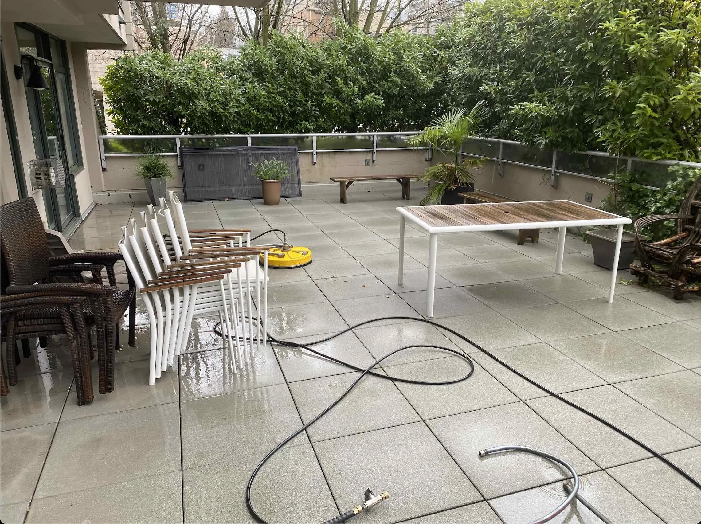 After Patio Mildew Cleaning