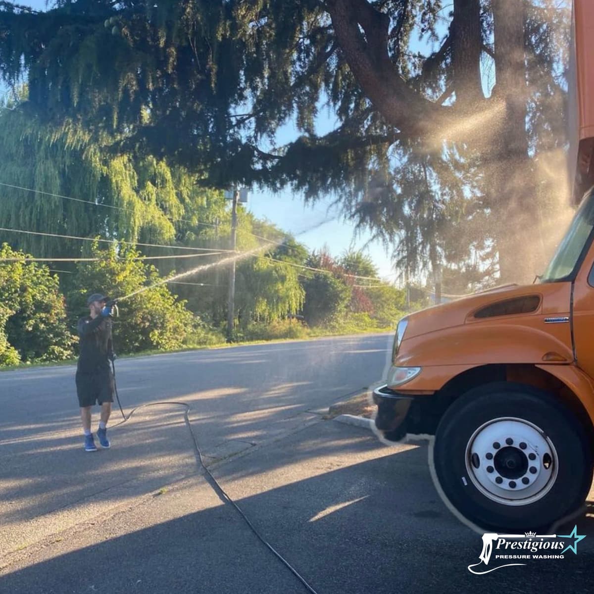 Picture of professional truck washing service in Vancouver, Richmond and Burnaby